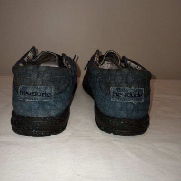 HEY DUDE MEN'S CASUAL SHOE SZ 13 GREEN/BLUE - Picture 3 of 9